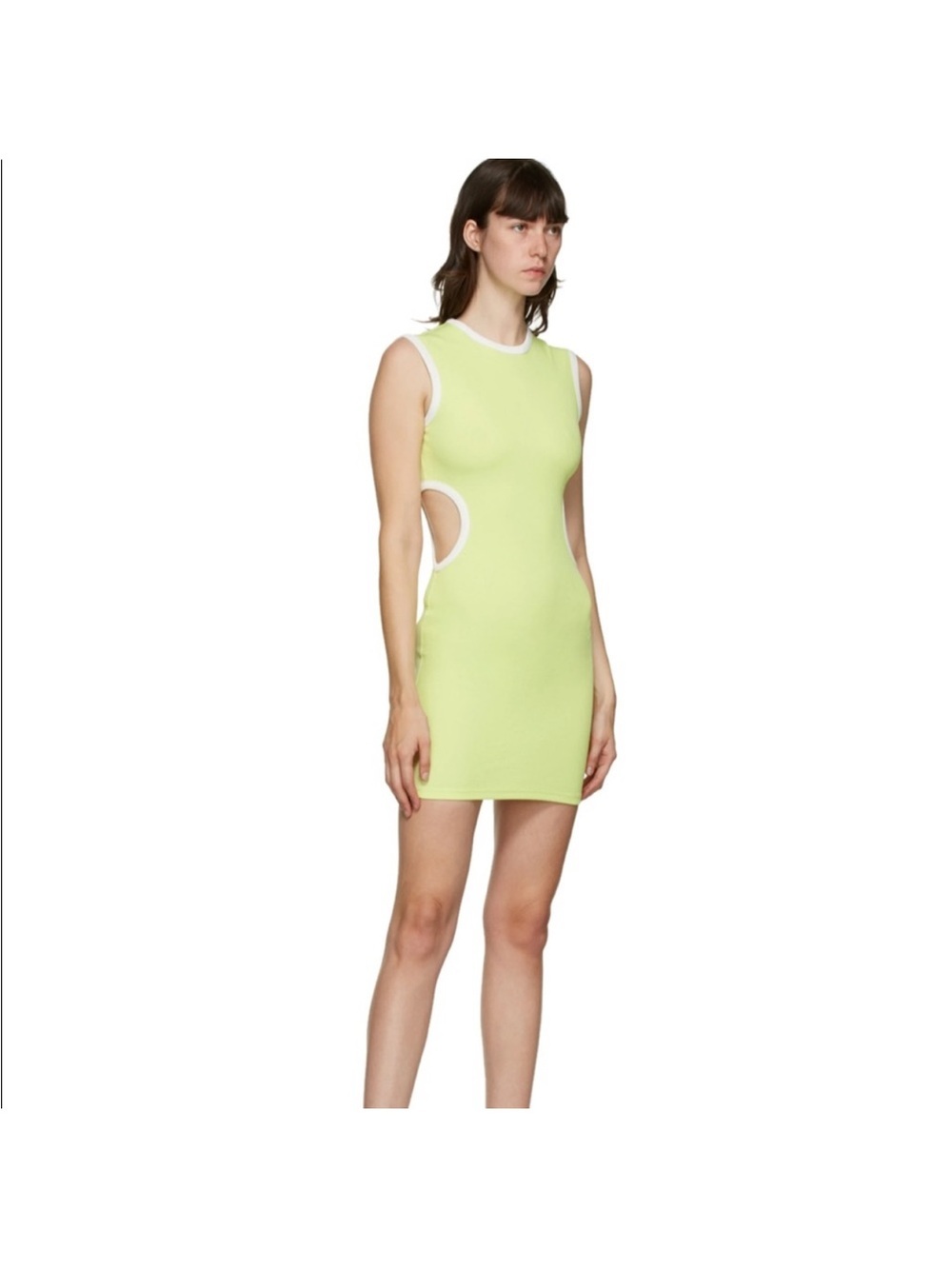 Christopher Esber SAENSE Lime Green Mini Cut Out Dress Az 8